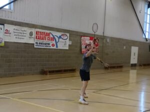 Badminton Player in Sports Hall