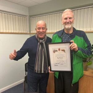 KWMCC Charity Secretary Rod Receives Award