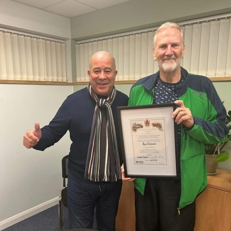 Huge Well Done to our Charity Secretary Rod Gibson!