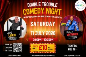 Double Trouble Comedy Night at KWMCC 11TH JULY