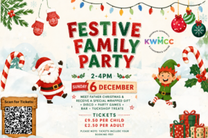 Festive Family Party taking place at Kesgrave Community Centre on Sunday 6th of December 2-4pm.